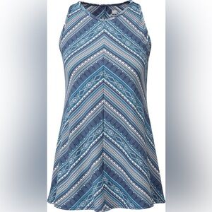 Sleeveless Blue Chevron Tank Top